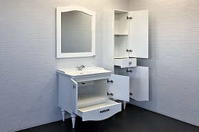Фото Зеркало Comforty Монако 80 белый глянец