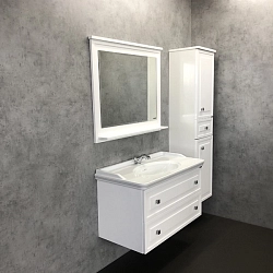 Фото Зеркало Comforty Феррара 100 белый глянец