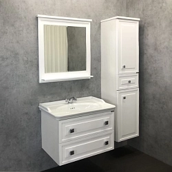 Фото Зеркало Comforty Феррара 80 белый глянец