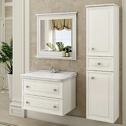 Фото Зеркало Comforty Феррара 80 белый глянец