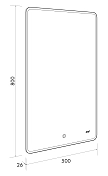 Зеркало Dreja Point 50 c подсветкой , изображение 9