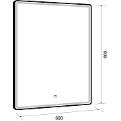 Зеркало Dreja Point 60 c подсветкой , изображение 5