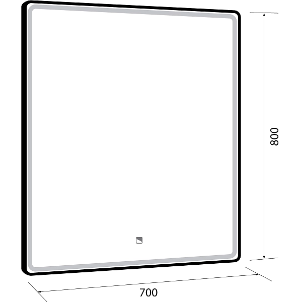 Зеркало Dreja Point 70 c подсветкой , изображение 5