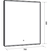 Зеркало Dreja Point 70 c подсветкой , изображение 5