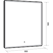 Зеркало Dreja Point 80 c подсветкой , изображение 5