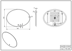 Зеркало Esbano ES-2073RDO , изображение 3