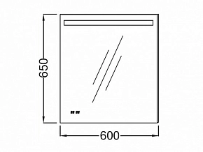 Фото Зеркало Jacob Delafon Parallel EB1430-NF 60 см с подсветкой, с часами