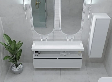 Мебельная раковина Armadi Art Flat 140 белая  - фото 2