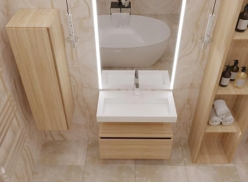 Мебельная раковина Armadi Art Flat 80 белая  - фото 2