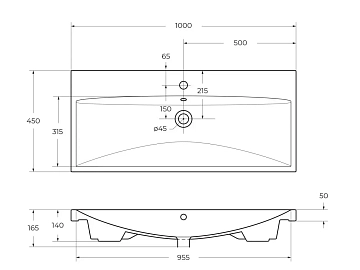 Мебельная раковина BelBagno BB-0324-100-LVB 100 см  - фото 4