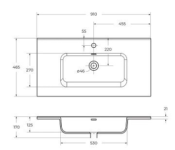 Мебельная раковина BelBagno BB900ETL 90 см  - фото 3