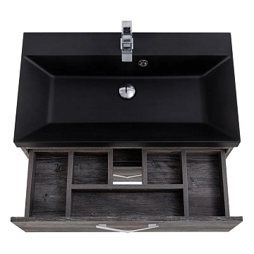 Мебельная раковина BelBagno Marino BB800/450-LV-ART-AST-NERO 80 см  - фото 3