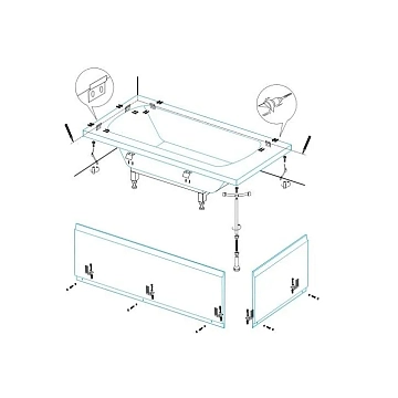 Комплект креплений Cezares CZR-SCR-FIX-3-KIT для экранов 
