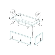 Комплект креплений Cezares CZR-SCR-FIX-3-KIT для экранов