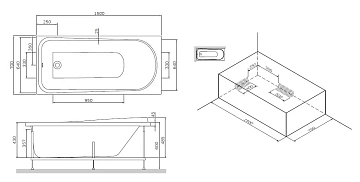 Каркас для ванны AM.PM Like 150х70 W80A-150-070W-R  - фото 3