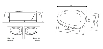 Каркас для ванны AM.PM Like 170х110 R W80A-170R110W-R  - фото 3
