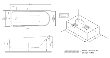 Каркас для ванны AM.PM Like 170х70 W80A-170-070W-R  - фото 3