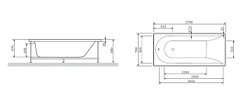 Каркас для ванны AM.PM Spirit 170х70 W72A-170-070W-R2  - фото 3