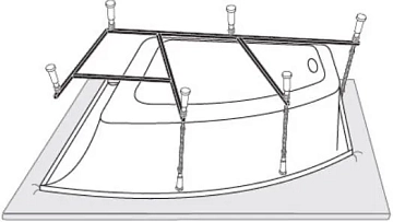 Каркас для ванны Vagnerplast 150x100 VPK150100  - фото 4