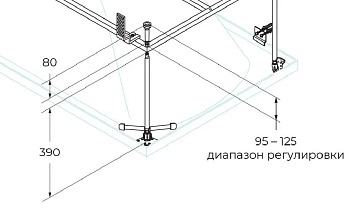Металлическая ножка Cezares к каркасу 9002021  - фото 2