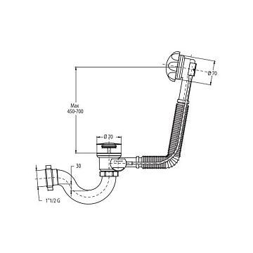 Слив-перелив для ванны Ideal Standard B4812AA хром  - фото 2
