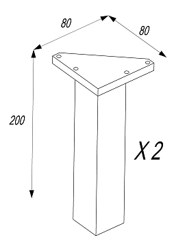 Ножки для мебели Aquaton 1A222703SI000  - фото 4