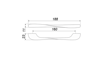 Ручка для мебели BelBagno Duet RS006SN.4/160 сатиновый никель  - фото 3