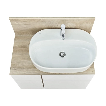 Столешница Aquaton Мишель 80 c панелью, дуб эндгрейн  - фото 2