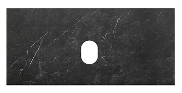Столешница BelBagno без отверстия под смеситель KEP-100-MNO-W0 Marmo Nero Opaco 