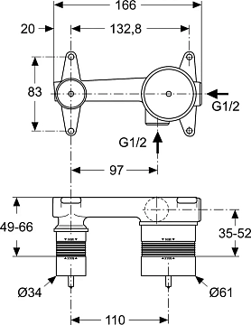 Скрытая часть Ideal Standard Built-in A5948NU  - фото 2
