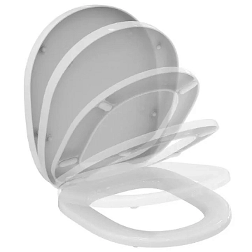 Крышка-сиденье Ideal Standard Connect E712701 с микролифтом, петли хром  - фото 2