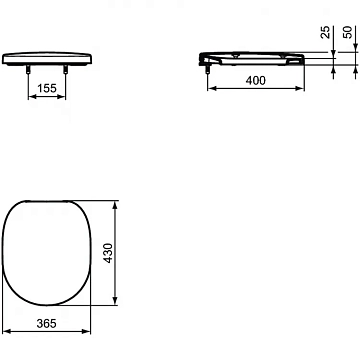 Крышка-сиденье Ideal Standard Connect E712701 с микролифтом, петли хром  - фото 5