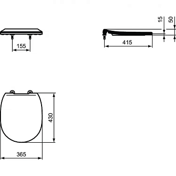 Крышка-сиденье Ideal Standard Connect E772401 с микролифтом  - фото 5