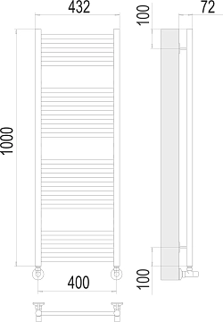 Полотенцесушитель водяной Terminus Аврора П20 40х100  - фото 3