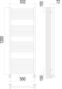 Полотенцесушитель водяной Terminus Аврора П22 50х120  - фото 3