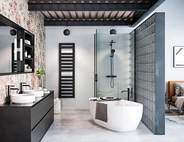 Полотенцесушитель электрический Zehnder Metropolitan Spa 50х120 черный  - фото 2