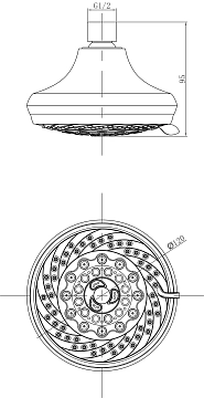 Верхний душ Lemark LM8042C  - фото 2