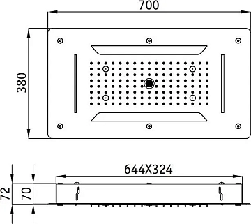 Верхний душ RGW Shower Panels SP-71  - фото 4