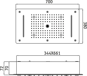 Верхний душ RGW Shower Panels SP-72  - фото 4