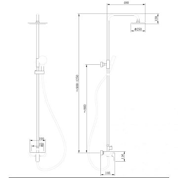 Боковая стенка Abber Schwarzer Diamant S100 100 см  - фото 3