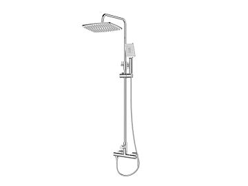 Душевая стойка BelBagno Acqua ACQUA-DOCM-CRM 