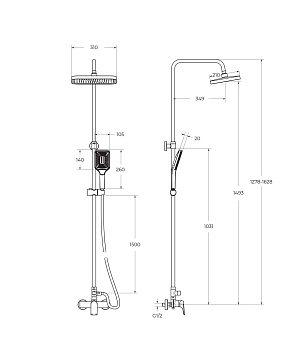 Душевая стойка BelBagno Due DOCM-CRM  - фото 4