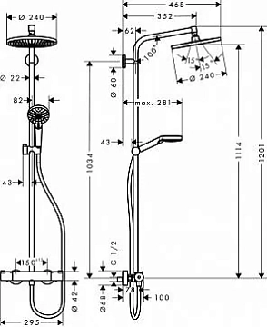 Душевая стойка Hansgrohe Crometta S 27268000  - фото 4