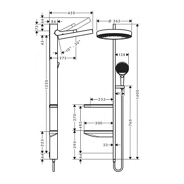 Душевая стойка Hansgrohe Rainfinity 26842000  - фото 2