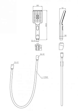 Душевой гарнитур BelBagno Luce LUC-DFS-CRM  - фото 2