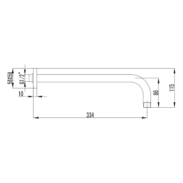 Кронштейн для верхнего душа Lemark LM3787GM  - фото 2