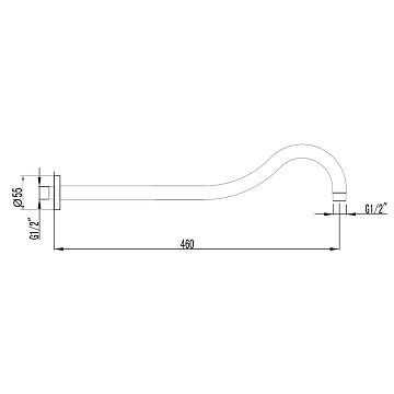 Кронштейн для верхнего душа Lemark LM4887B  - фото 2
