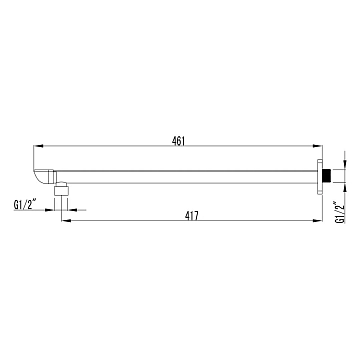 Кронштейн для верхнего душа Lemark LM4987CW  - фото 2
