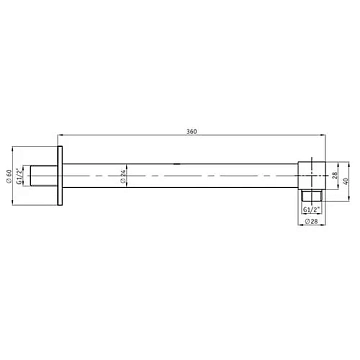 Кронштейн для верхнего душа RGW Shower Panels SP-121B  - фото 2