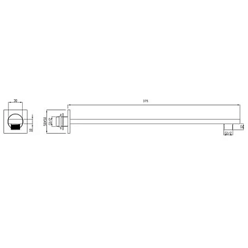 Кронштейн для верхнего душа RGW Shower Panels SP-122B  - фото 2
